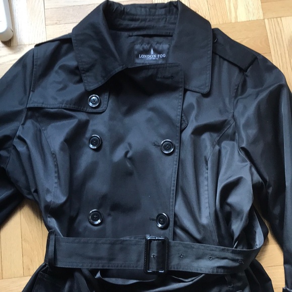 London Fog Jackets & Blazers - London Fog Black Trench Coat size 1X
